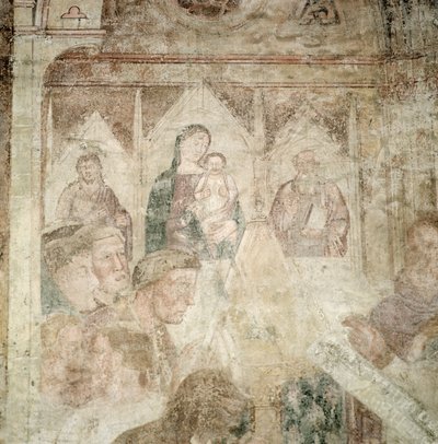 San Ranieri che prega nel tempio (dettaglio), metà del XIV secolo da Andrea di Bonaiuto